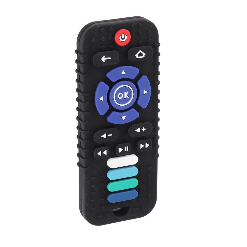 Baby Control Teething Toy TV Control Shape Silicone Teething Toy for Infants Toddlers Black