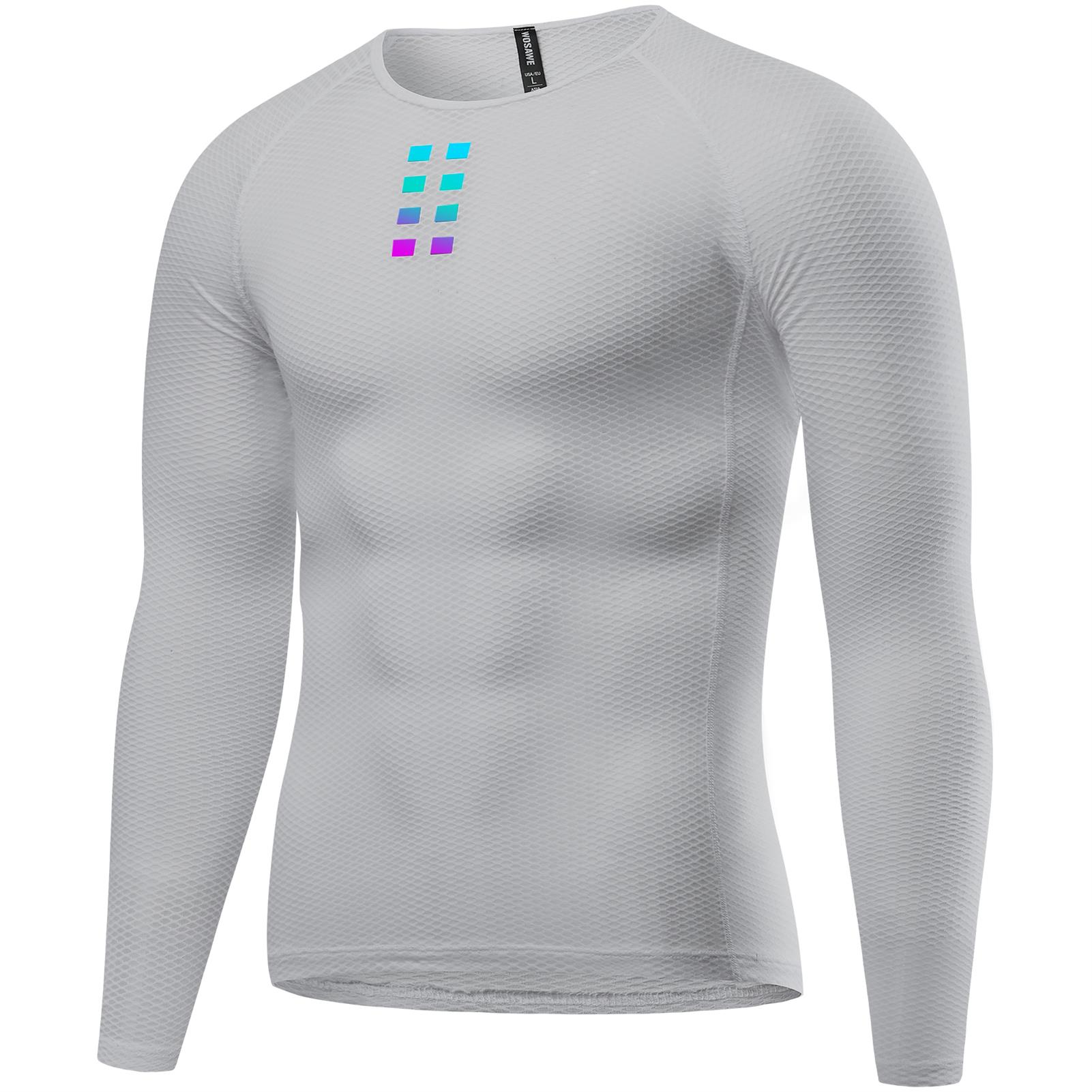Men s Cycling Base Layer Long Sleeve Cycling Jersey Men Quick Dry Bicycle Undershirt M