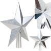 Christmas Tree Topper Silver Star Shatterproof Glitter Star Ornament