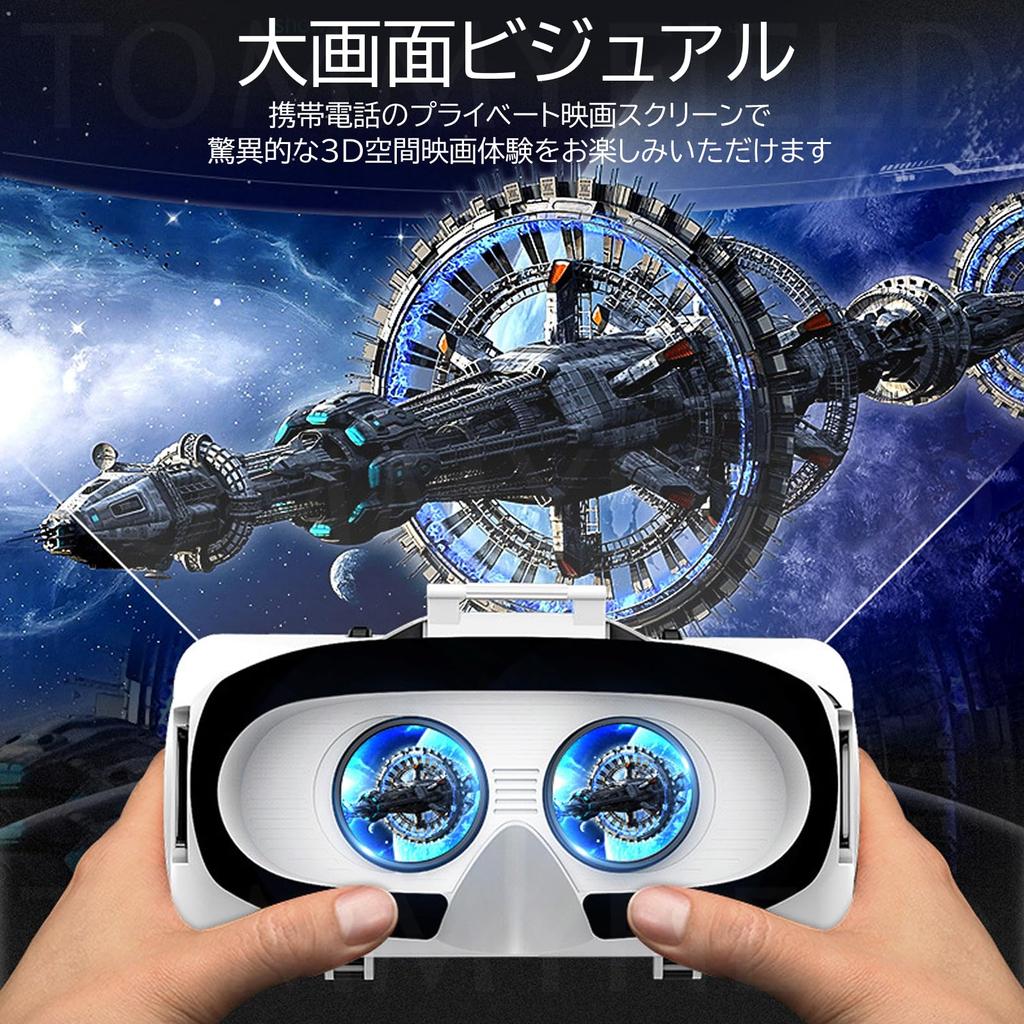 TOMMYFIELD 3D-Brille VR-Brille Handy-Theater Smartphone Virtual Reality Leichtgewicht Realistisch (3D-Brille)