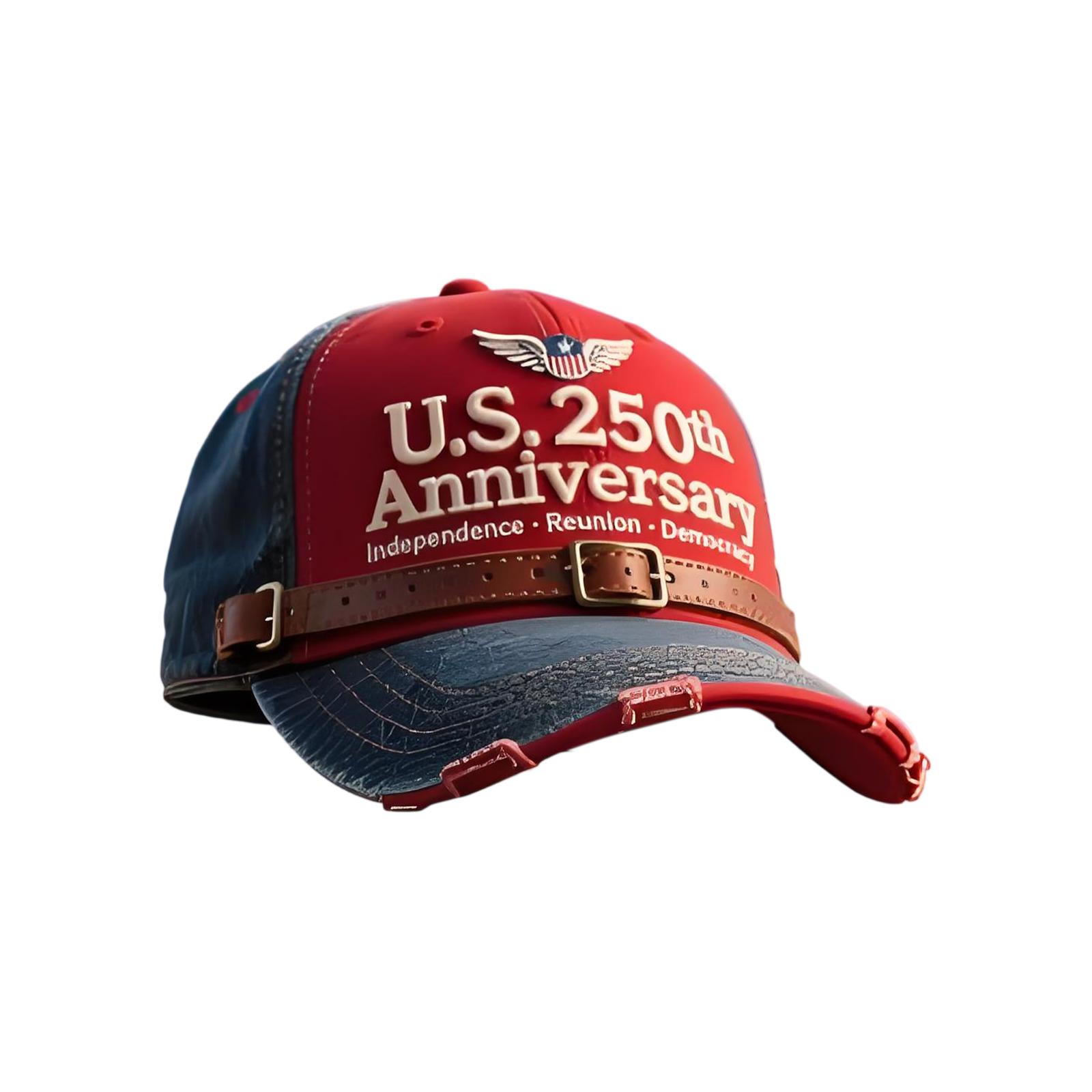 

Персонализированный повседневный солнцезащитный козырек бейсболка уличная кепка с козырьком для мужчин и женщин к 250-летию One Size