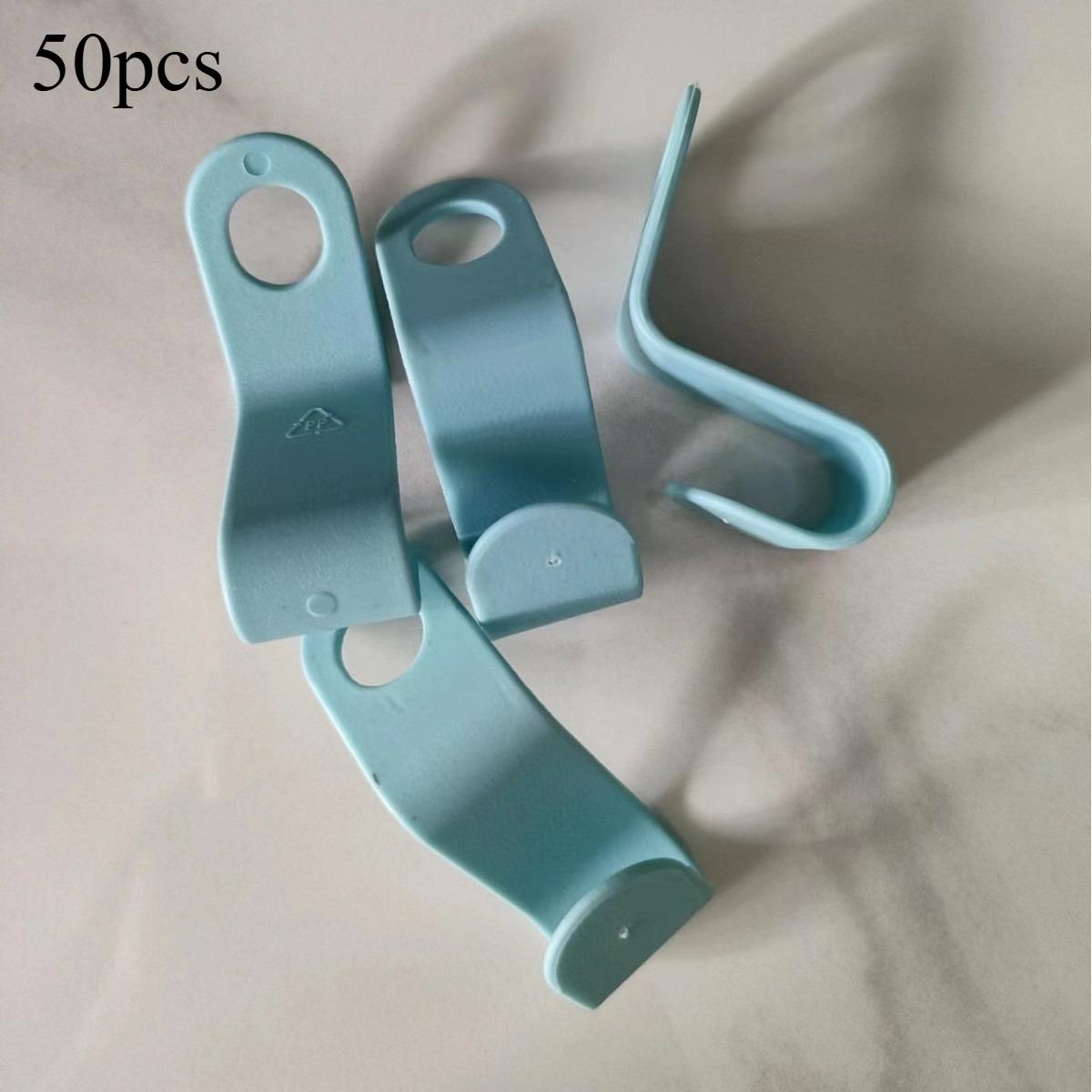 50pcs Plastics Hanger Connection Hook Stackable Space Saving Storage Multifunctional Hanging Clothes Rack Home Storage Organizer 50pcs 1489₽