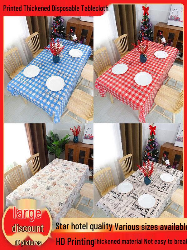 ZISIZ Thickened Rectangular Disposable Tablecloth