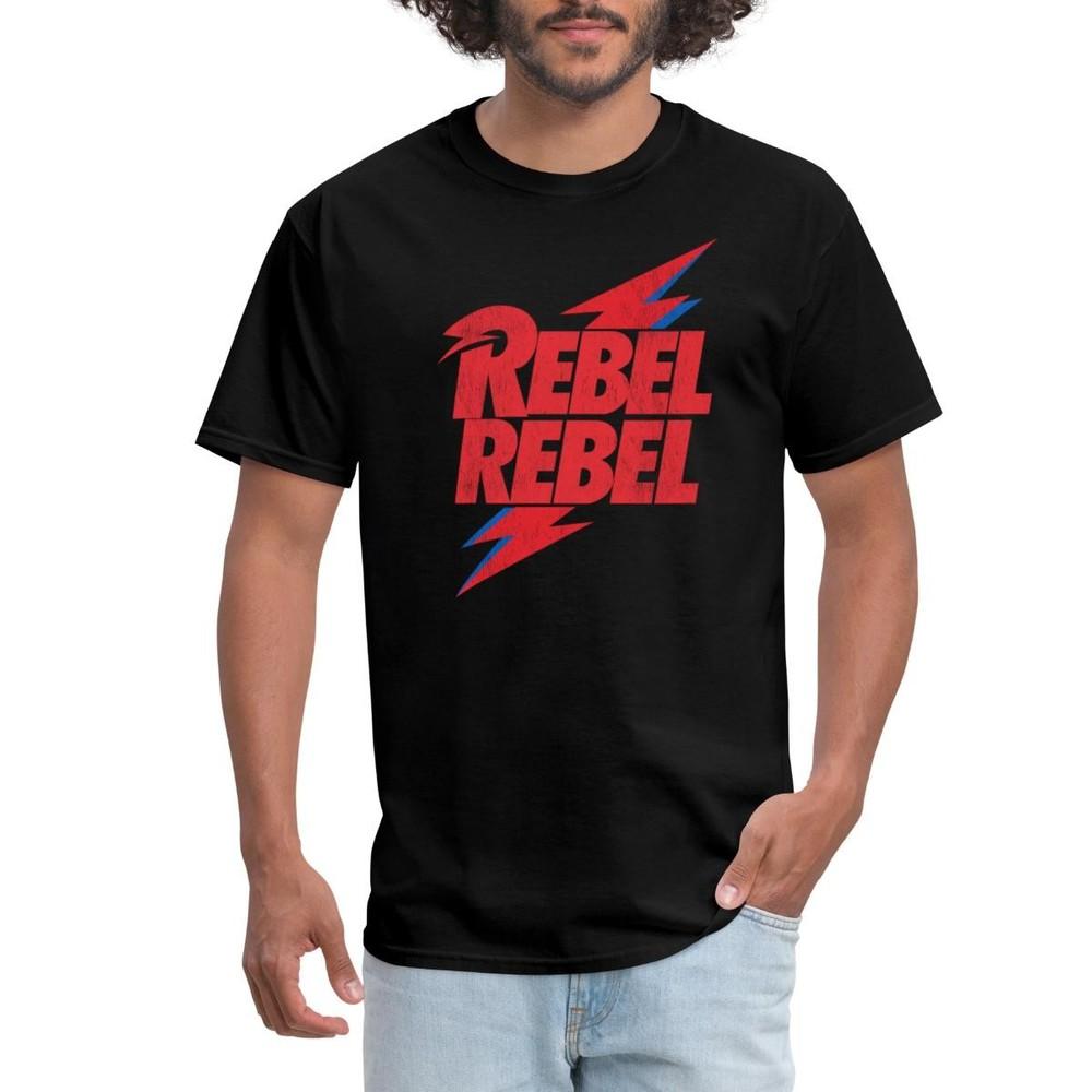 David Bowie Rebel Rebel With Flash Men s T-Shirt Unisex T-Shirt XXXL