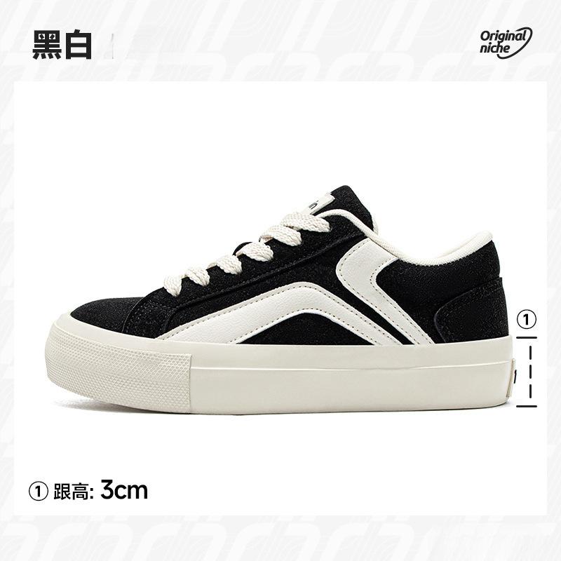 Pipin Pai Shoes Board Shoes Women's Autumn and Winter Original Niche Versatile Bread Shoes Dopamine Canvas Casual White Shoes