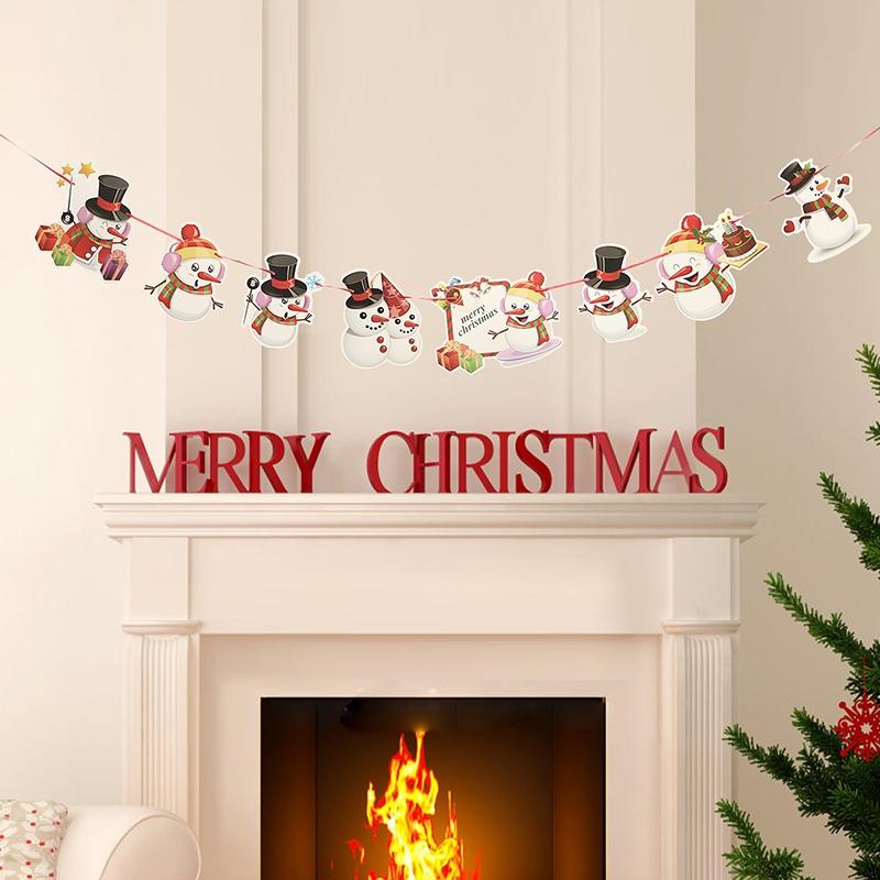 Christmas Banner Pendant Merry Christmas Decorations for Home 2026 Navidad Christmas Ornaments Xmas Gifts Happy New Year 2026