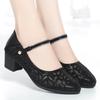 Shoes For Women 2026 Comfortable And Elegant Spring Summer Footwear Rhinestone with Crystals Black Low Heel Transparent Simple