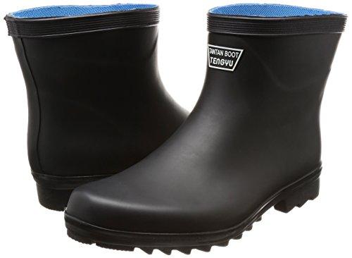 Fuji Glove Industry 9962 Men's Short Rain Boots, Black, Size L (25.5-26.0cm)
