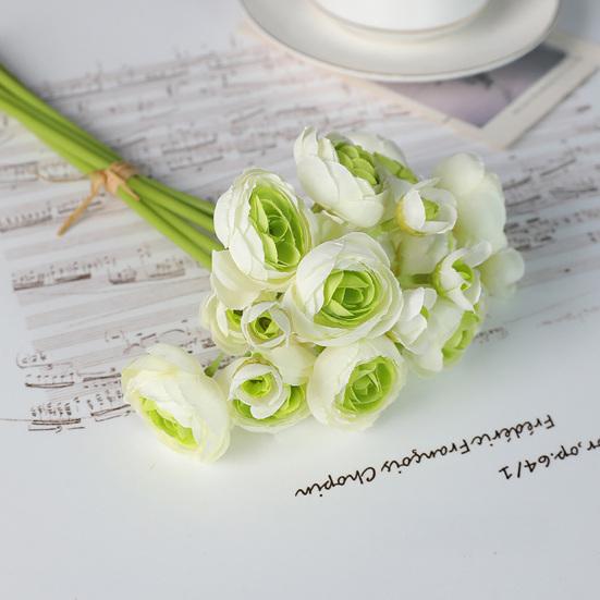 Yousheng Artificial Ranunculus Asiaticus Realistic Fake Silk Flower Home Office Wedding Party DIY Bouquets Faux Flower Centerpieces Decoration