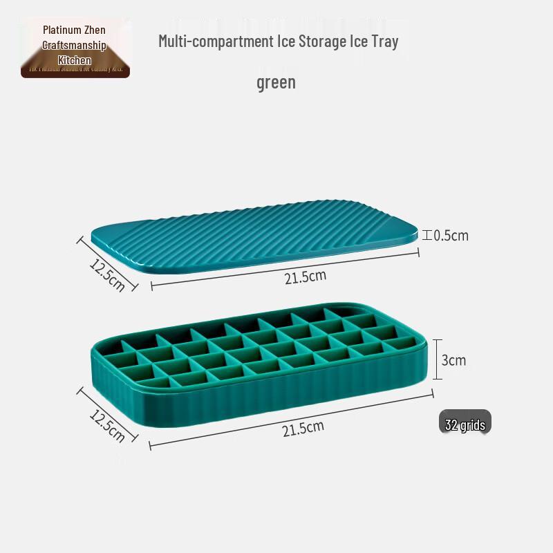 Soft Silicone Ice Cube Tray and Storage Container