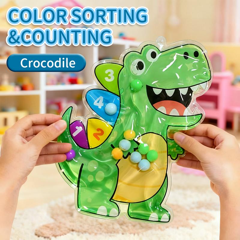 Montessori Color Sorting Maze Beads Squishy Toy Food Grade Silicone Fidget Decompression Game Kids Sensory Fine Motor Skills Toy