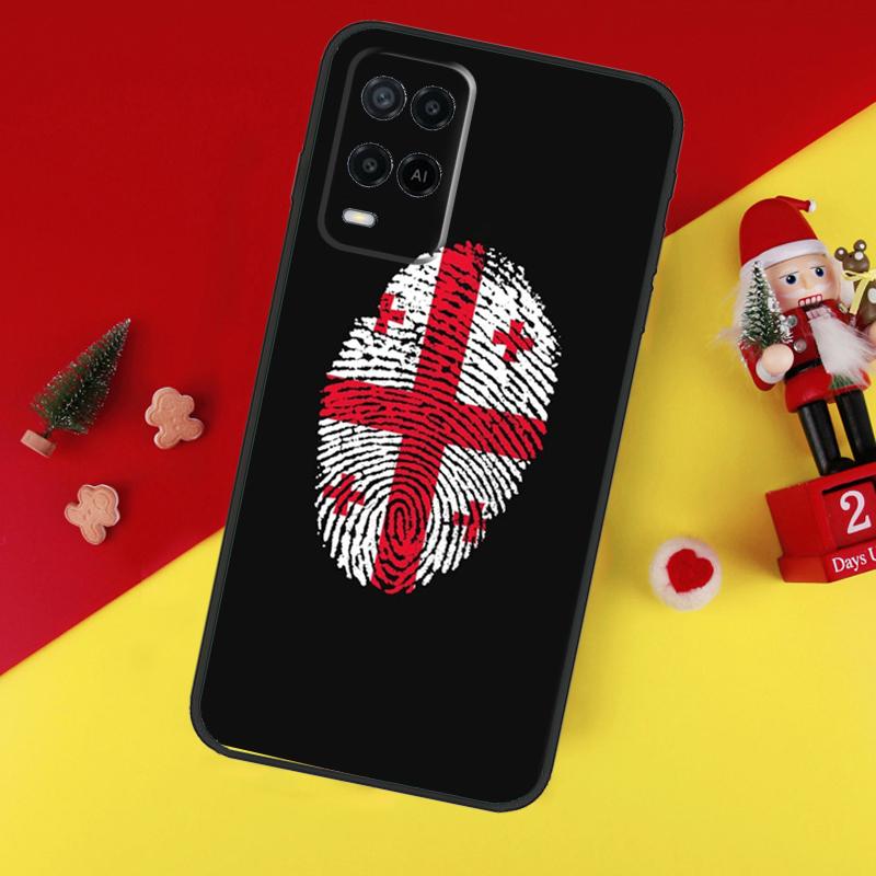 Georgia Flag For OPPO A96 A76 A16 A52 A72 A92 A98 A78 A58 A5 A9 A15 A17 A77 A53S A57S A94 A74 A54 Case