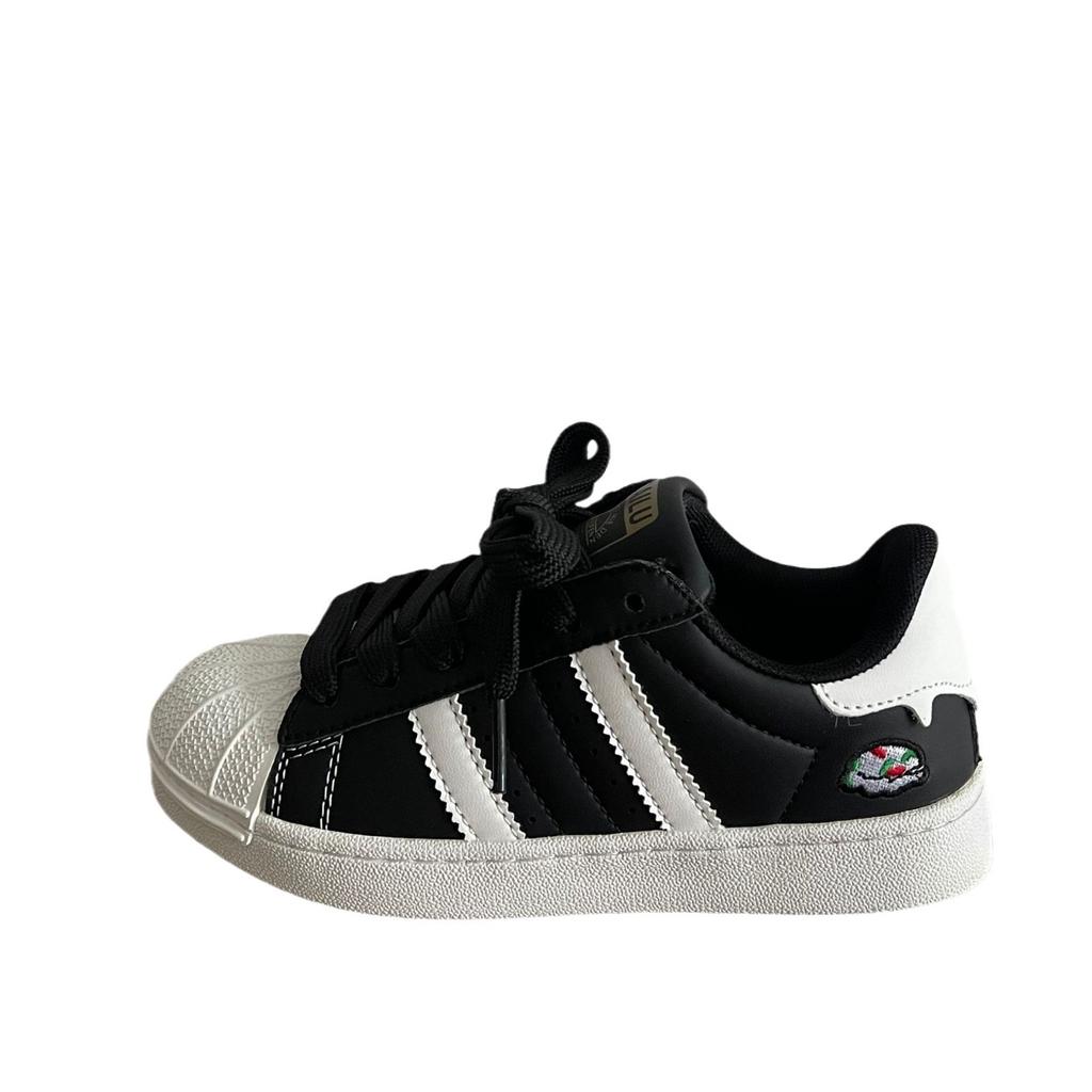 Summer new chic student black and white shell head sneakers casual skateboard shoes