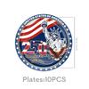 USA 250th Anniversary Party Supplies Set: Festival Decorations, Paper Plates, and Tablecloth.