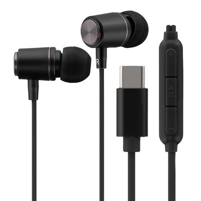 Leplus Earphones Sound Range Type-C (with Volume/Mic), In-Ear Type, "Extreme STABLE," Black, LN-TCEP02BK