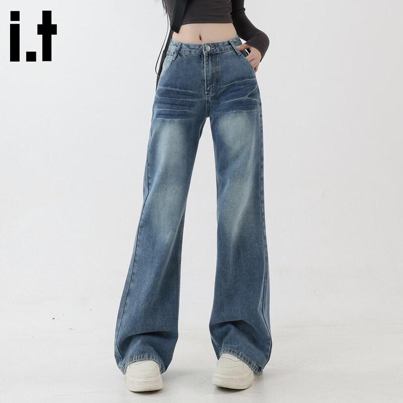 

Women s Retro High-Waist Straight Leg Denim Jeans XL