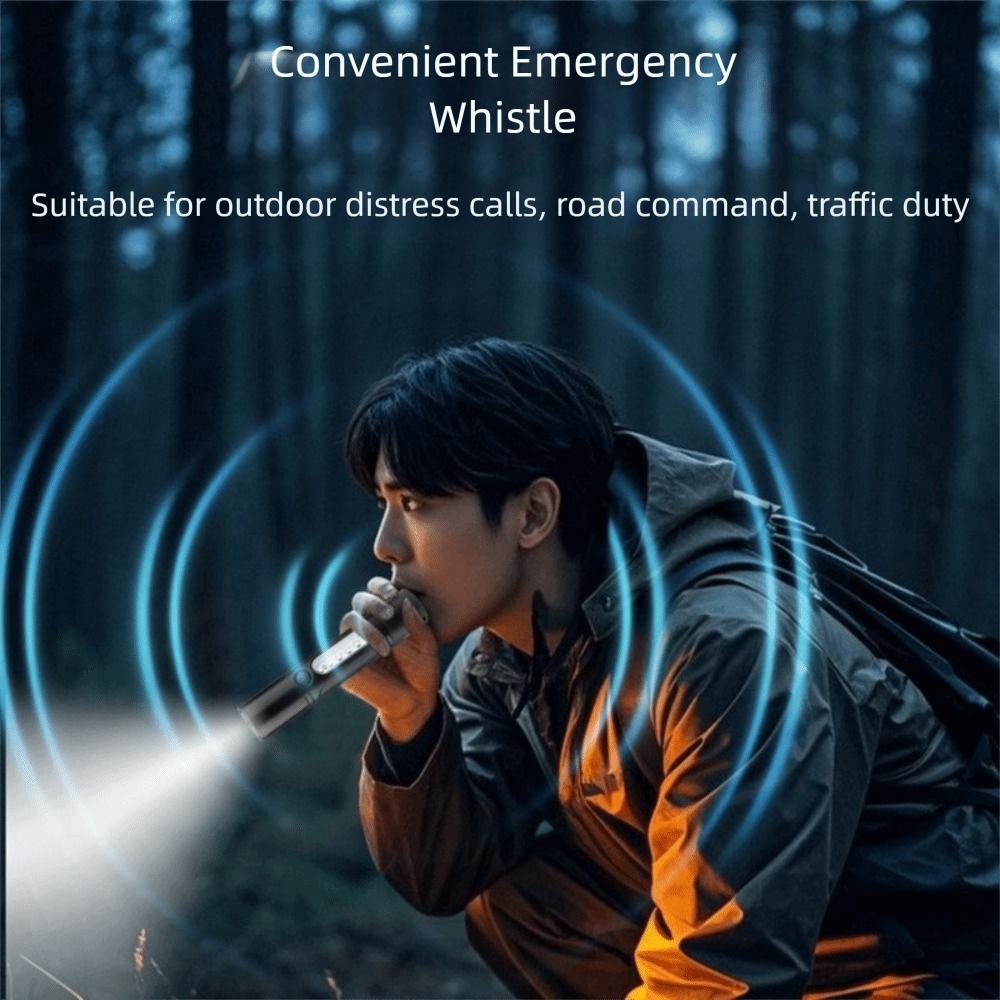 With Whistle LED Emergency Flashlight Small Portable Flashlight  Outdoor Survival