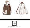 ROMON Men's Hooded Mid-Length Trench Coat
