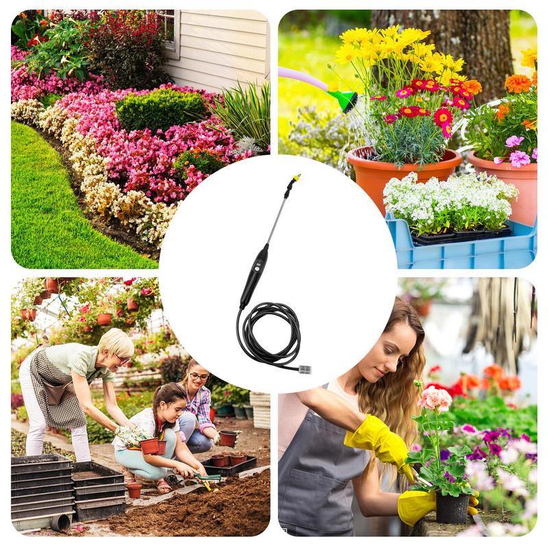 Sprayer Wand With Hose Electric Handheld Watering Mister Wand With 2m Hose Gardening Irrigation Supplies For Park Backyard