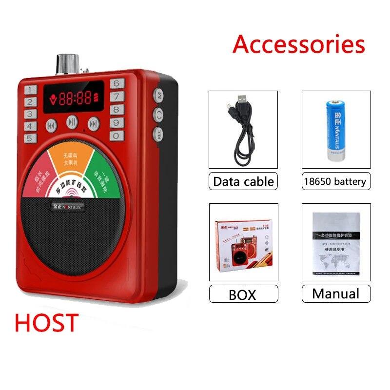 LED displej Mini rádio Bluetooth TF karta Venkovní přenosný reproduktor Vysoce hlasitý reproduktor Vysoce výkonný záznam pro starší osoby