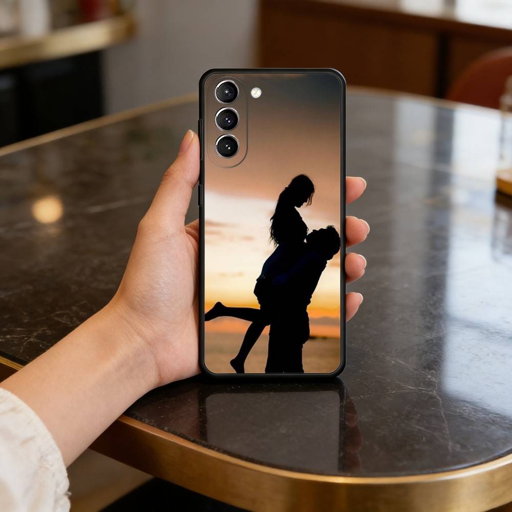 Romantic Couple Silhouettes Case for Samsung Galaxy S21 S25 FE S24 S23 Ultra S20 S9 S22 Plus S10 TPU Cover