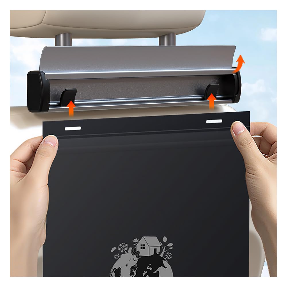 Car Trash Bag Disposable Trash Large Easy Foldable Car Car Seat Back Easy to Organizer, Bag, Waterproof, Capacity, Installation, Accessory, Mount,