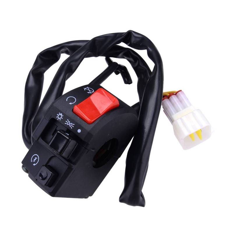 1 Pair 7/8inch 7/8" 22mm Motorcycle Handlebar Horn Turn Signal Lamp Fog Light Headlight Control On-off Start Kill Switch Button