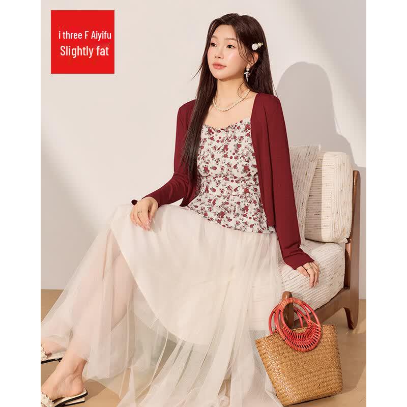 IEF French Floral Sling Two-Piece Top M