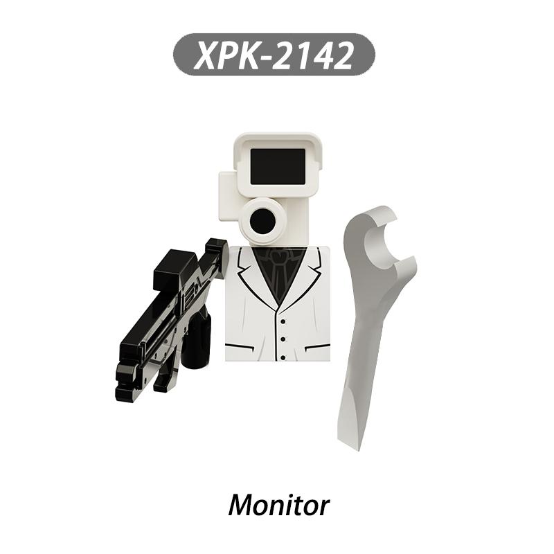 MOC Skibidi Toilet Man Vs Monitor Building Blocks The Audio and Camera Man Toys For Children Christmas Birthday Gift