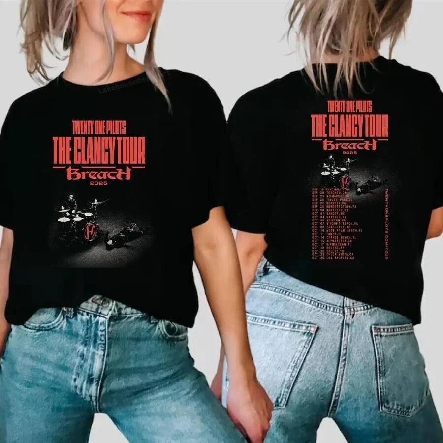 Twenty One Pilots Breach Tour 2025 Tshirt Unisex T-Shirt L