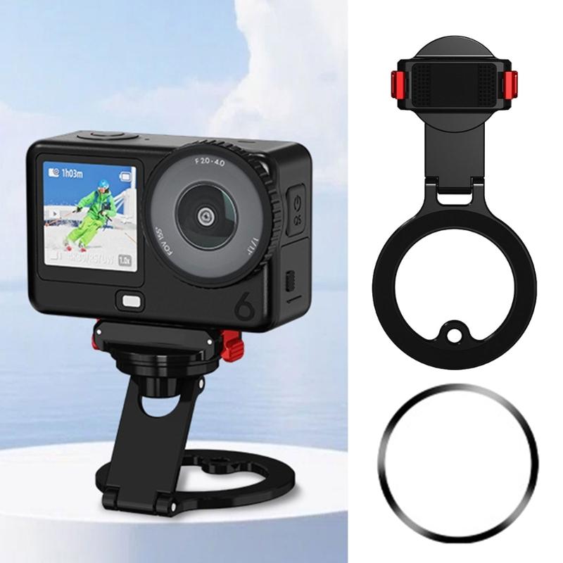 Aluminum Alloy Action Camera Bracket Featuring Bidirectional Suction Effortless Setups for Outdoor Sports and Adventure