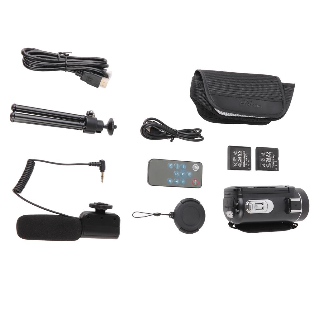 2.7K Digital Video Camera Camcorder DV Recorder 48MP 16X Digital Zoom 3.0 Inch IPS Touch Panel Supports Face Detection