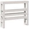 Vidaxl Bed Frame with Headboard, White, 75X190 Cm, Solid Pine Wood