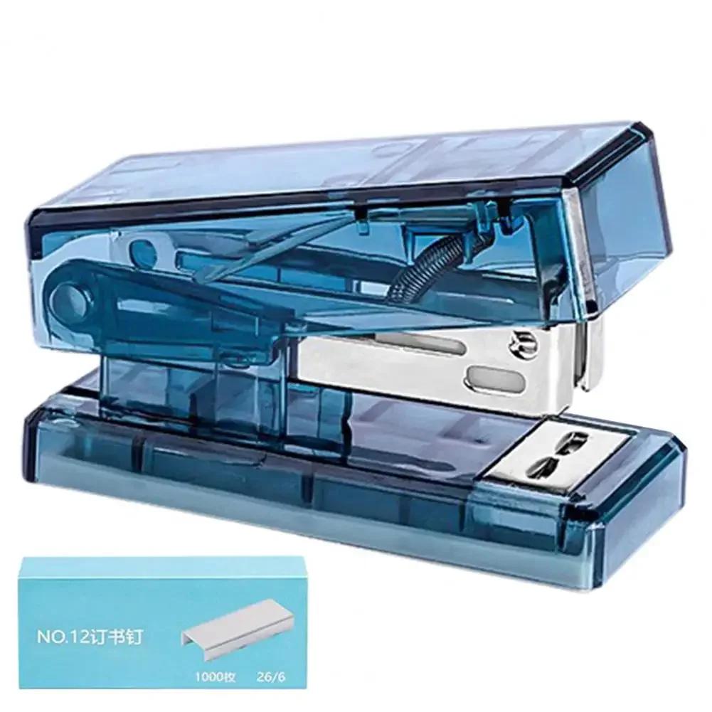 Transparent Labor-saving Flexible Book Order Household Mini Small Stapler Creative Student Desktop Stapler School Supplies New