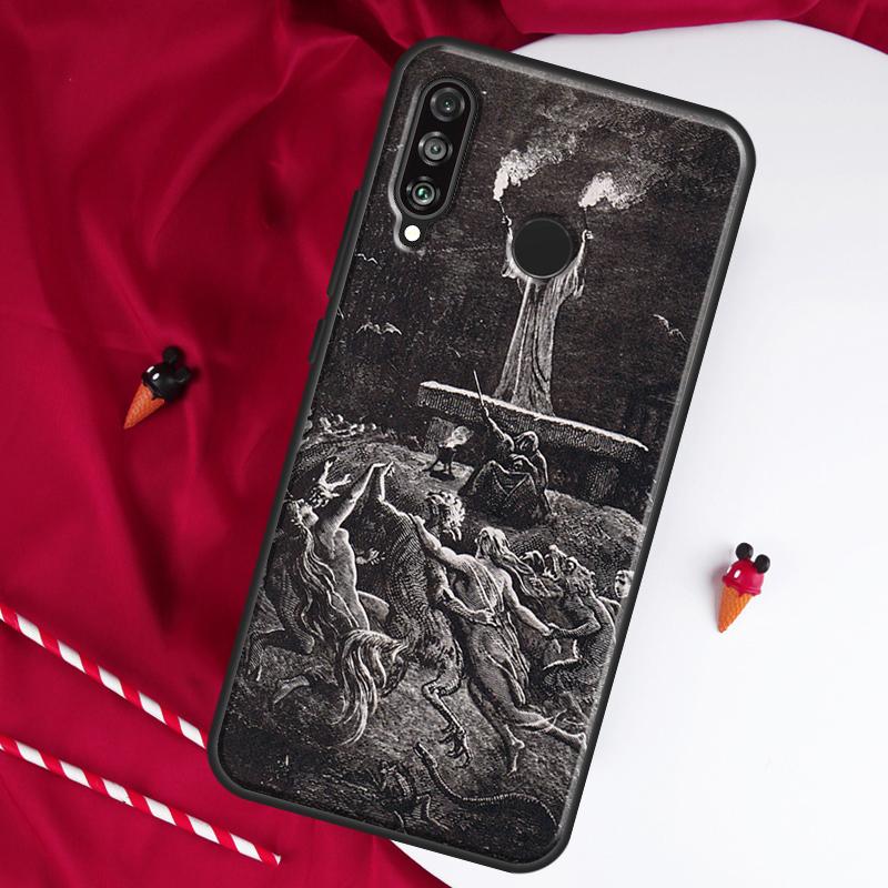 Witches Circle Dance For Huawei Nova Y61 Y70 Y90 Y60 Y72 Y91 12s 12i 11i 7i 8i 9 10 SE P60 Pro P30 P40 Lite Case