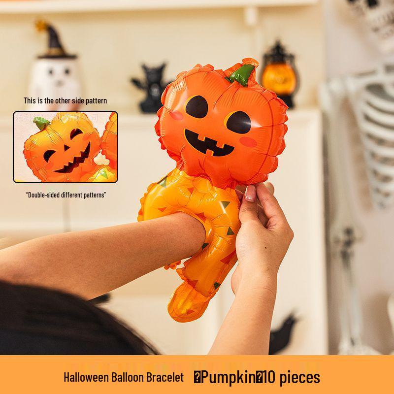 Halloween Pumpkin Lantern Decor: Costume Props, Balloons, Bracelets, Toys, Ghost Decorations for Kids & Kindergarten