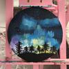 Round for Artist Painter Oil Paint Thicken Picture Frame Drawing Board Painting Board Circle Canvas