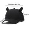 Berretto da Baseball Nero Casual Visiera a Corno di Bue Berretto con Visiera Cappellino Parasole Regolabile Berretti da Baseball Unisex