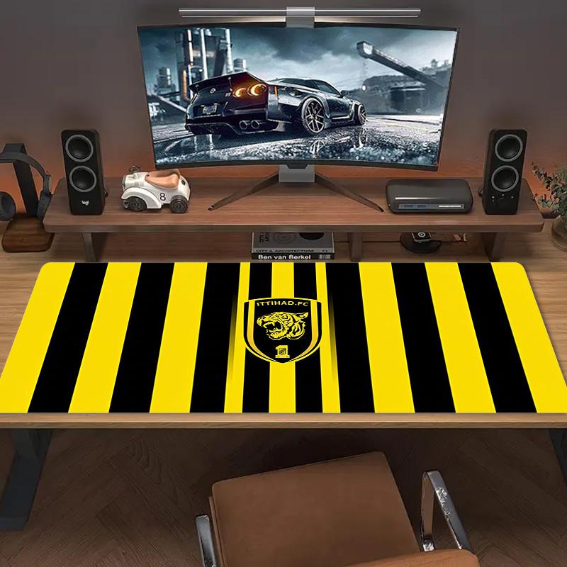 Ittihad FC Lace Solid Color Mouse Pad Large Gaming Table Cushion Non-slip Laptop Tablet Big Mousepad XXL Mat Mini PC Playmat With Lock edge