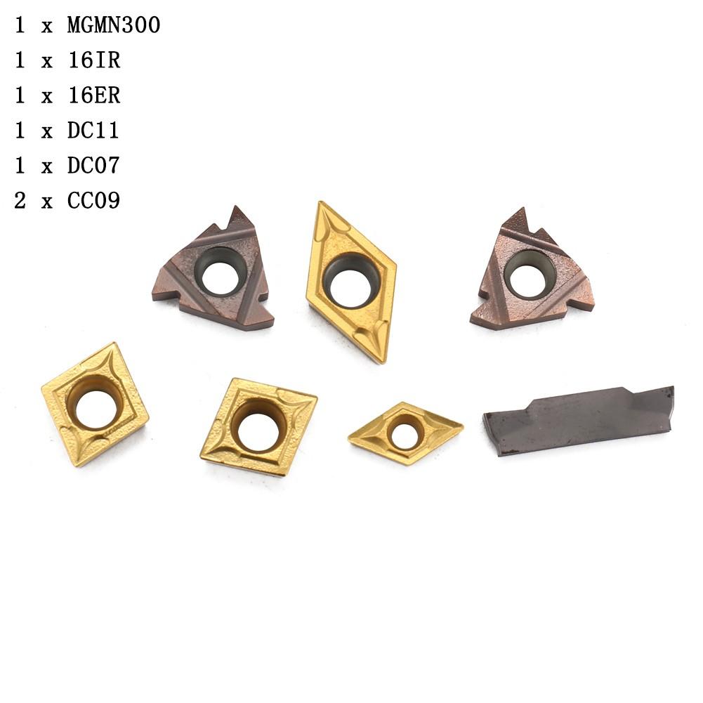 7pcs Carbide Inserts for 16mm Shank Lathe Boring Bar Turning Tool Holder CS