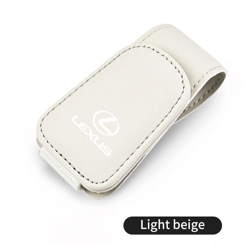 Car Visor Organizer Glasses Clip Leather Sunglasses Holder Accessories For Lexus IS250 IS200 CT200h GS300 LS430 RX450h LX570 zn6