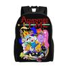 Adventures Anime Times Backpack for Women Men School College Students Bookbag Fits 15 Inch Laptop Cartoon Bags
