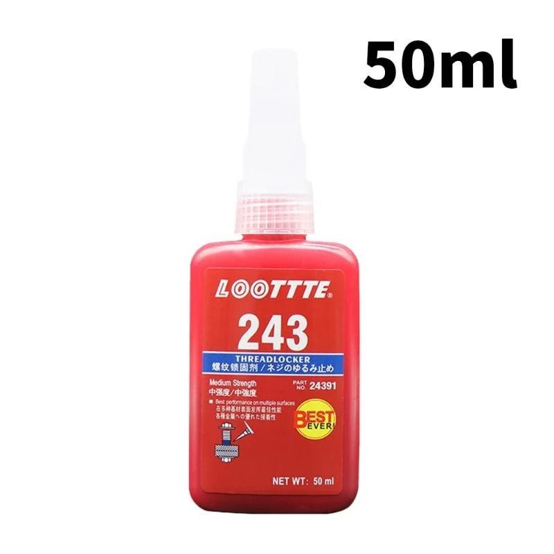 243 Medium Strength Blue Threadlocker 10ml 50ml, Anaerobic Adhesive Anti-Loose Sealant for Nuts Bolts Screws Fastening & Anti-Vibration