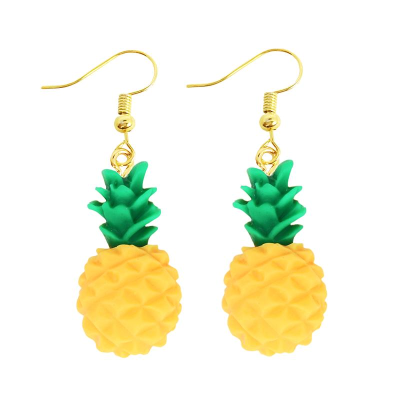 Women Earring Resin Drop Funny Custom Cute Girls Eardrop Kids Chocolate Strawberry Hamburger Dog Mushroom Broccoli Coffee