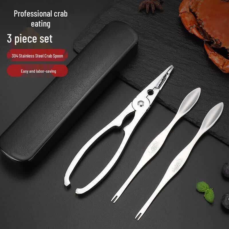 MAXCOOK 3-Piece Portable Crab Tool Set