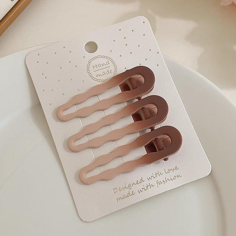 Autumn & Winter Coffee Hair Clip: Women's Seamless Duckbill, BB & Bangs Clips