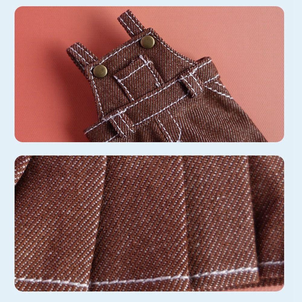 Brown Color 15cm Doll Skirt Overalls Handmade Clothing Plush Toys Dolls Clothes  Doll Accessories
