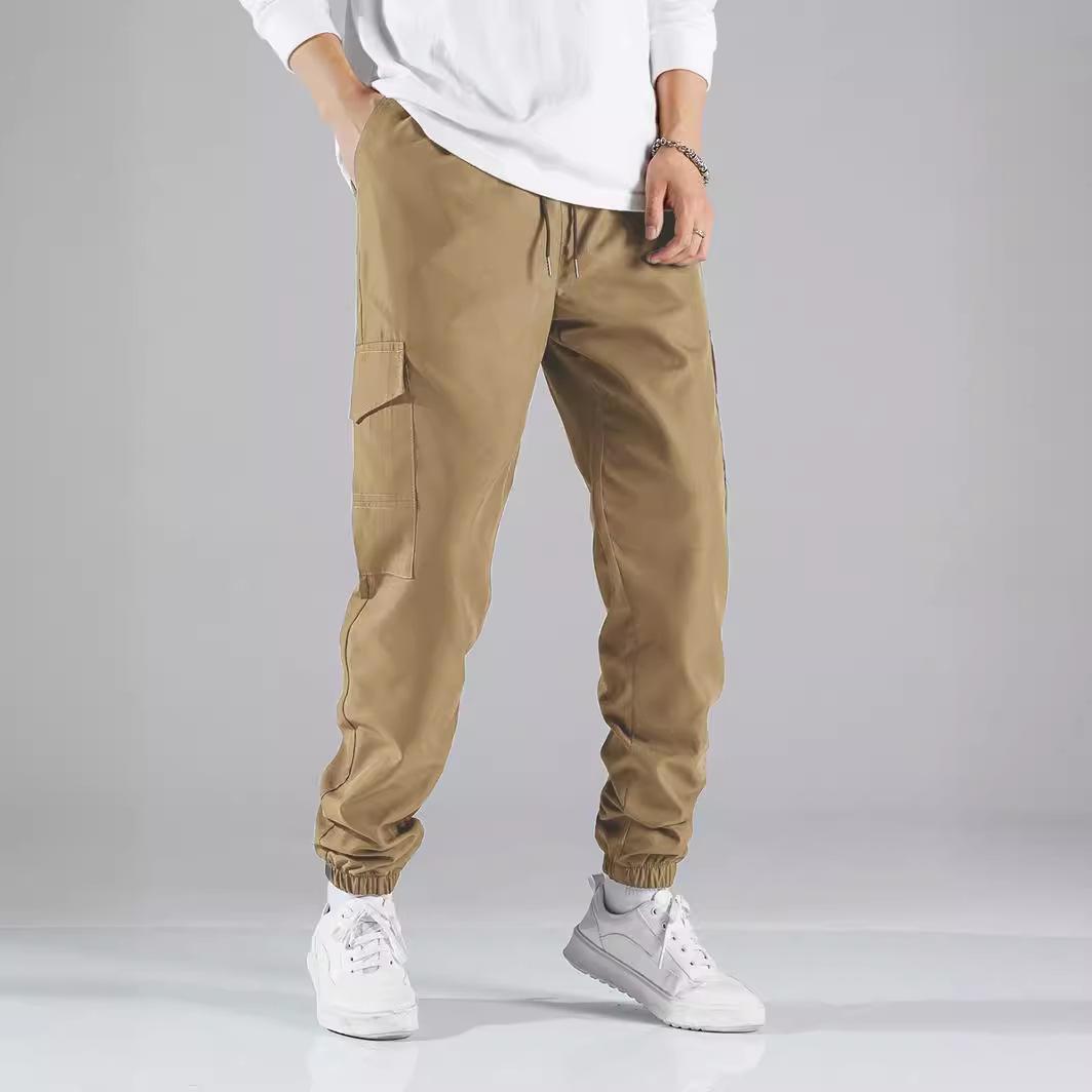 

Новые модные мужские рабочие брюки Sub High Street Retro Casual Multi-pocket Drawstring Брюки мужские S хаки