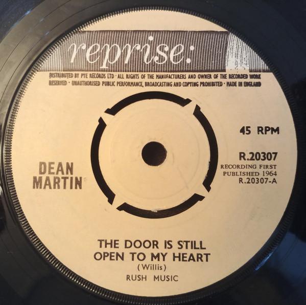 7inch Record DEAN MARTIN Door Is Still Open To My Heart R20307 REPRISE 1964 UK Jazz Used