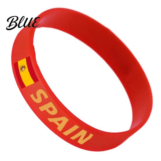 Comfortable Soccer Bracelet Silicone Bracelet National Flags Adjustable Wristbands